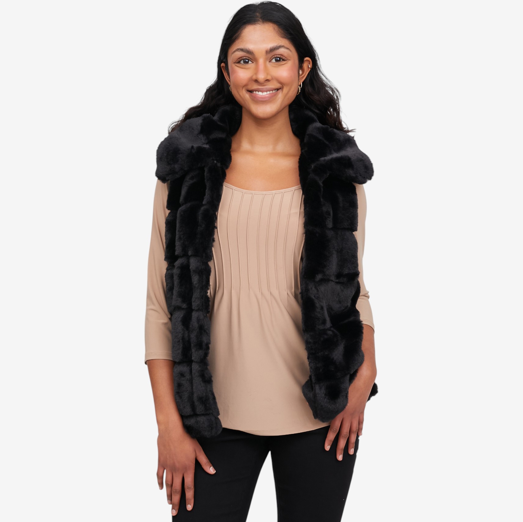 Nina Leonard Faux Fur Vest - TSC.ca