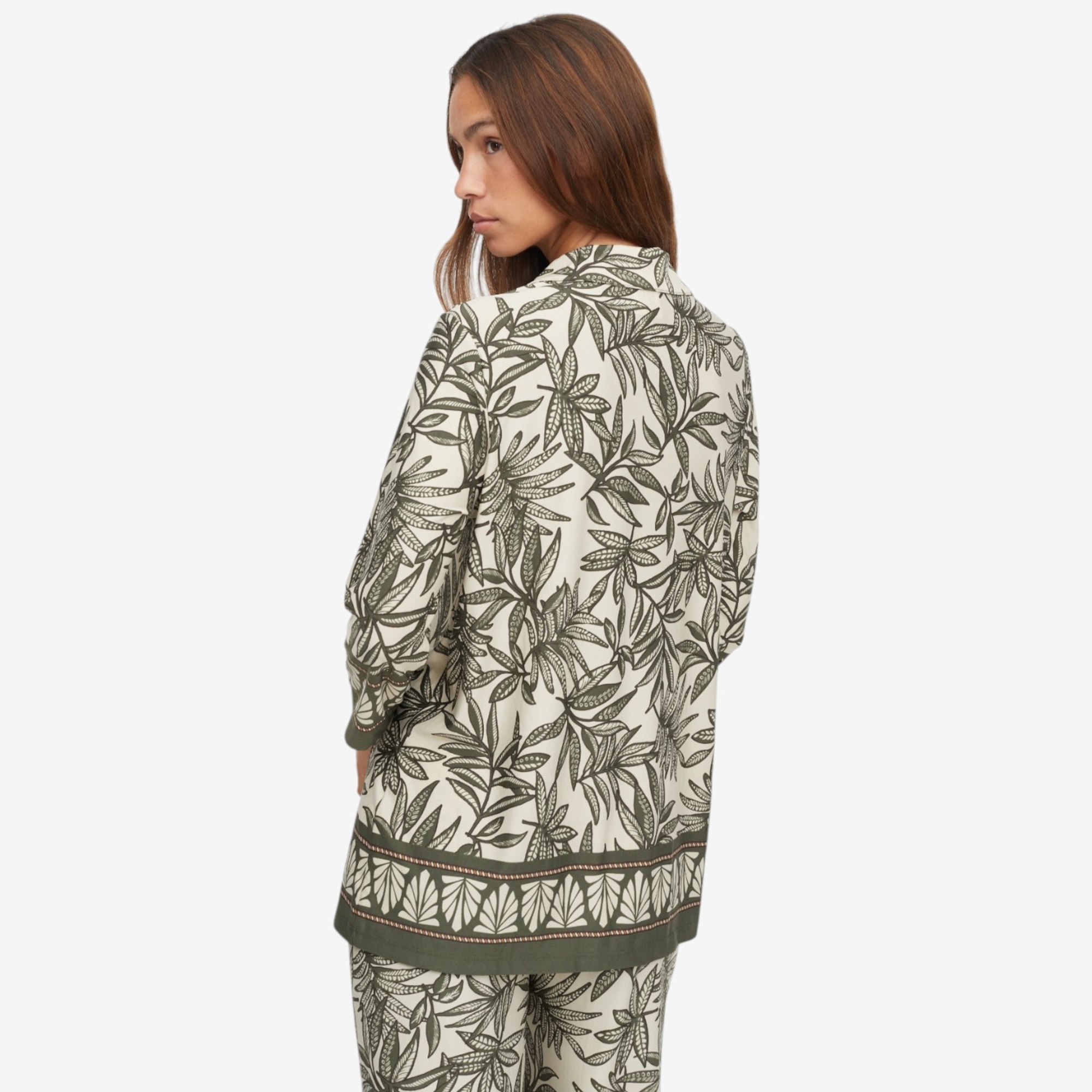 Kim & Co. Border Print Brazil Knit Jersey 3/4 Sleeve Shirt - TSC.ca