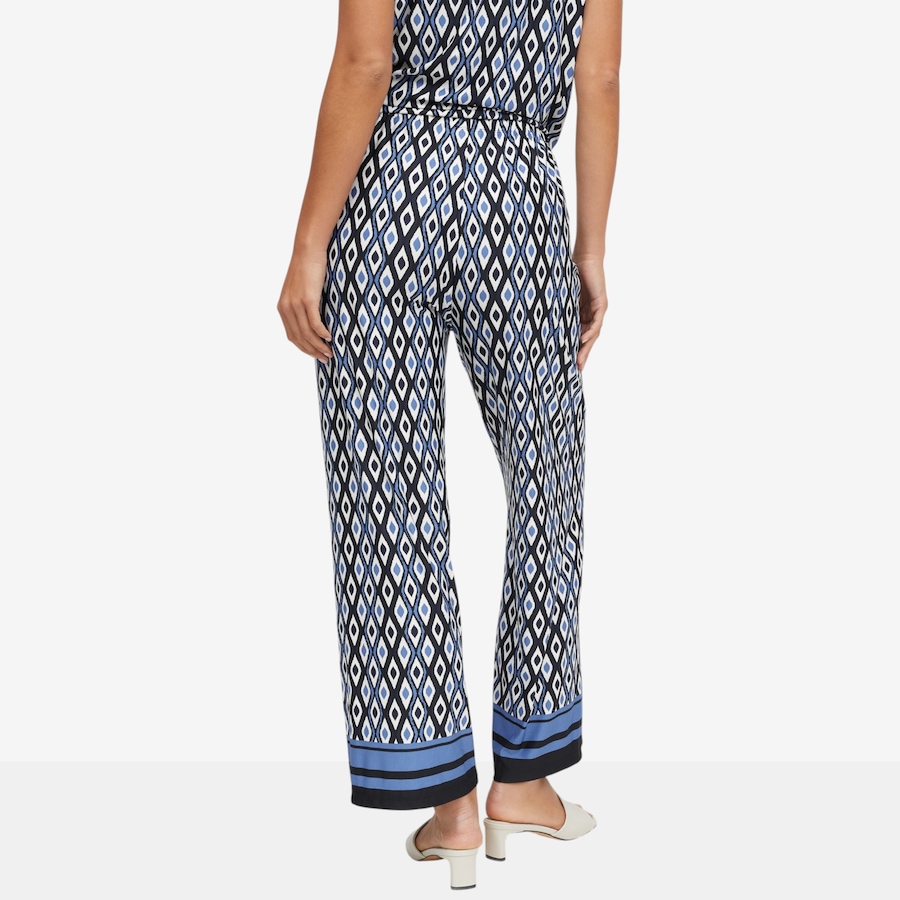Image 121754_ALTMORE2.jpg, Product 121-754 / Price $49.88, Kim & Co. Border Print Brazil Knit Jersey Straight Leg Ankle Length Trouser from Kim & Co. on TSC.ca's Fashion department