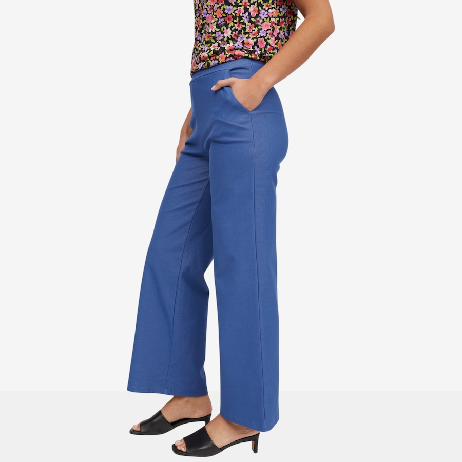 Image 121759_ALTMORE1.jpg, Product 121-759 / Price $69.99, Kim & Co. Deluxe Denim Knit Wide Leg Trouser with Pockets from Kim & Co. on TSC.ca's Fashion department