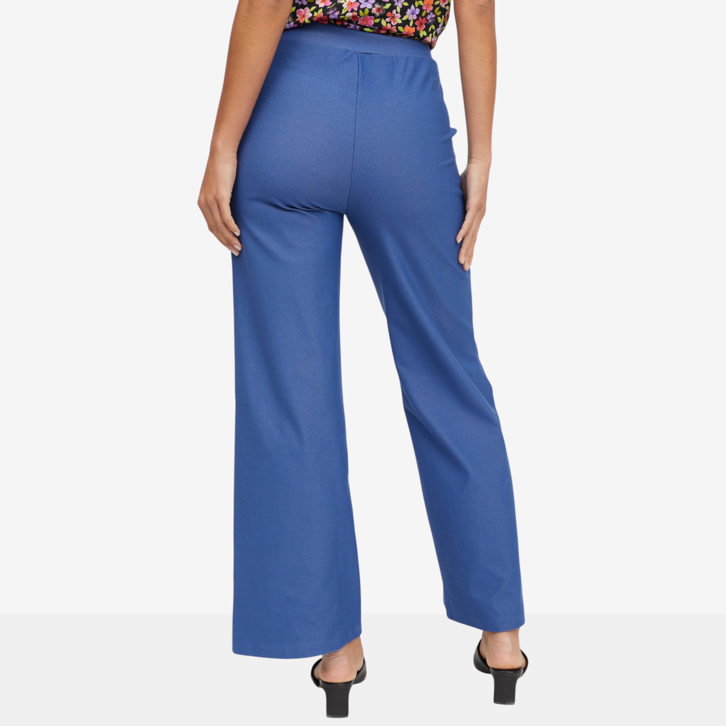 Kim & Co. Deluxe Denim Knit Wide Leg Trouser with Pockets - TSC.ca