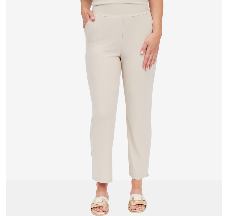 Image 121763_SAN.jpg, Product 121-763 / Price $44.99, Kim & Co. Deluxe Brazil Knit Slim Ankle Length Celine Pant with Slits from Kim & Co. on TSC.ca's Fashion department