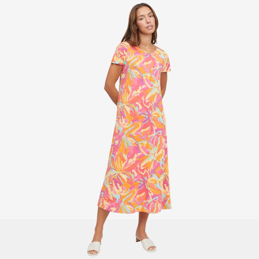 Image 121766_FSM.jpg, Product 121-766 / Price $84.99, Kim & Co. Printed Brazil Knit Short Dolman Sleeve Maxi Dress from Kim & Co. on TSC.ca's Fashion department