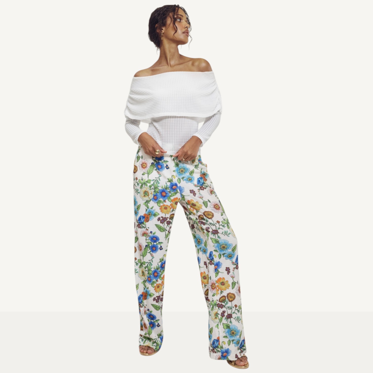 Hilary MacMillan Antique Floral Wide Leg Pant - TSC.ca