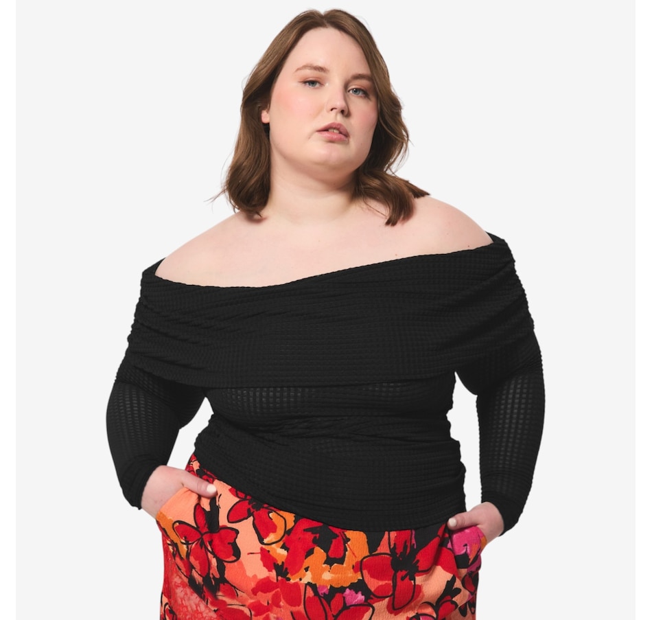 Image 121822_ALTMORE2.jpg, Product 121-822 / Price $79.88, Hilary MacMillan Geometric Knit Cowl Neck Top from Hilary MacMillan on TSC.ca's Fashion department