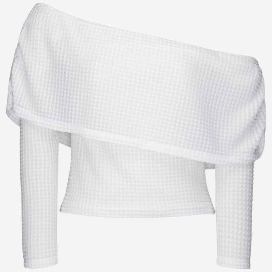 Image 121822_WHT.jpg, Product 121-822 / Price $79.88, Hilary MacMillan Geometric Knit Cowl Neck Top from Hilary MacMillan on TSC.ca's Fashion department