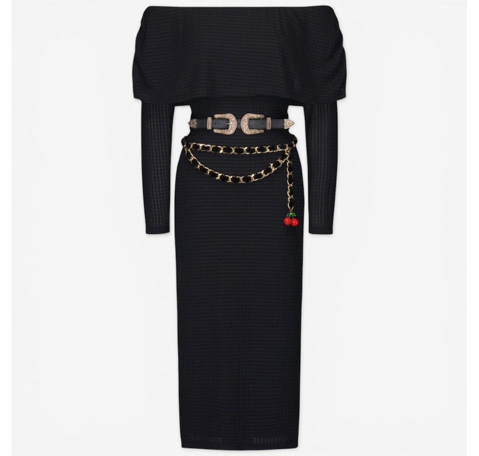 Image 121823_ALTMORE1.jpg, Product 121-823 / Price $129.88, Hilary MacMillan Geometric Knit Cowl Neck Dress from Hilary MacMillan on TSC.ca's Fashion department