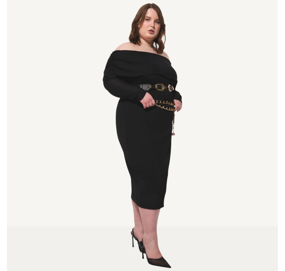 Image 121823_ALTMORE2.jpg, Product 121-823 / Price $129.88, Hilary MacMillan Geometric Knit Cowl Neck Dress from Hilary MacMillan on TSC.ca's Fashion department