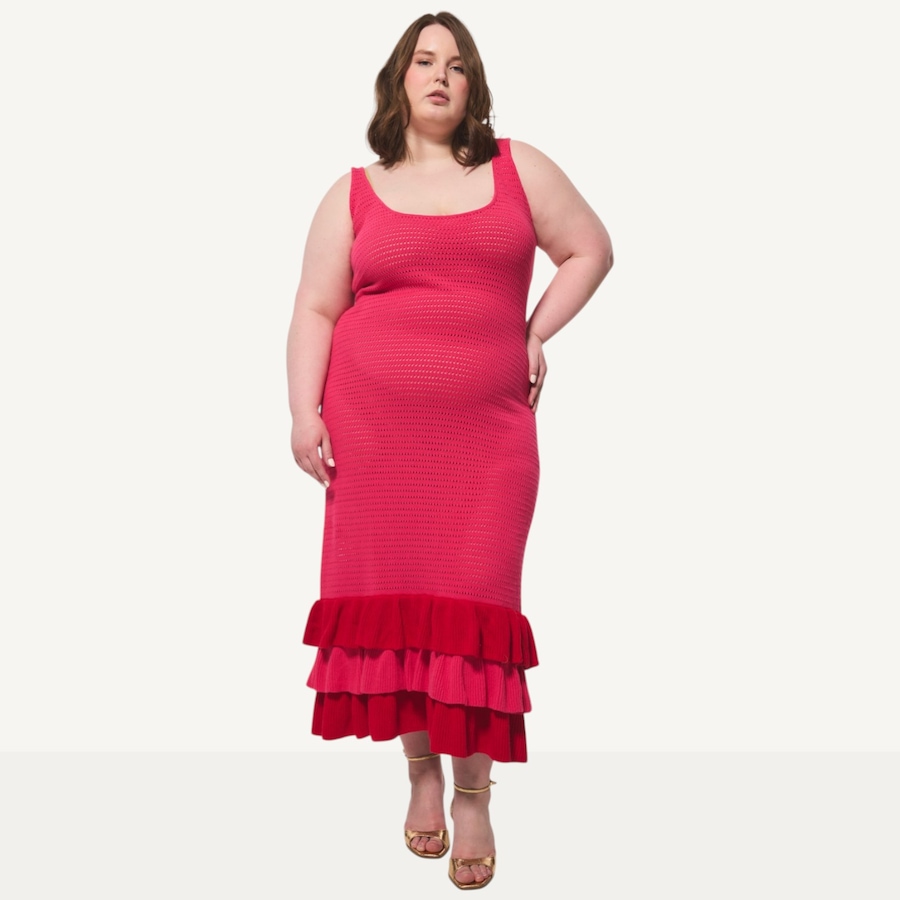 Image 121830_ALTMORE2.jpg, Product 121-830 / Price $119.88, Hilary MacMillan Crochet Knit Ruffle Hem Dress from Hilary MacMillan on TSC.ca's Fashion department