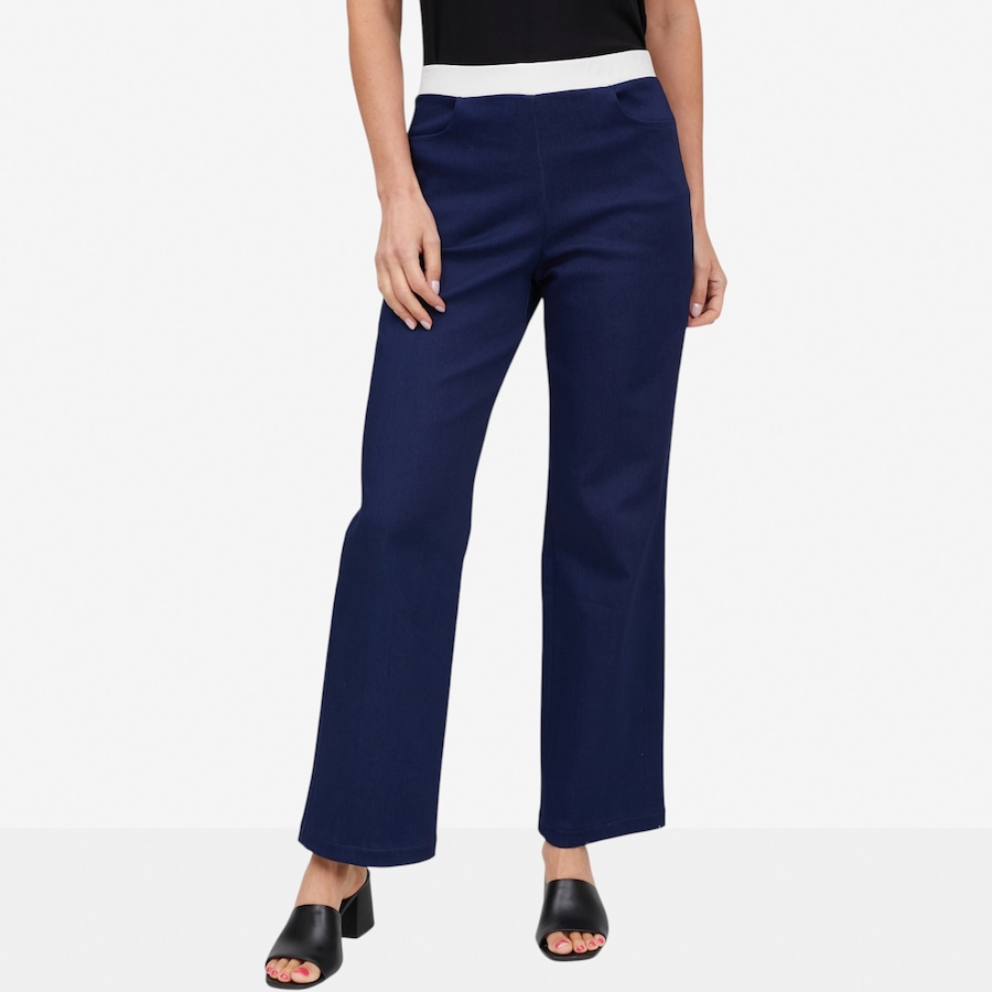 Image 121894_INDWA.jpg, Product 121-894 / Price $99.99, Carrie-O Denim Knit Pull-On Pant with Contrast from Carrie O on TSC.ca's Fashion department