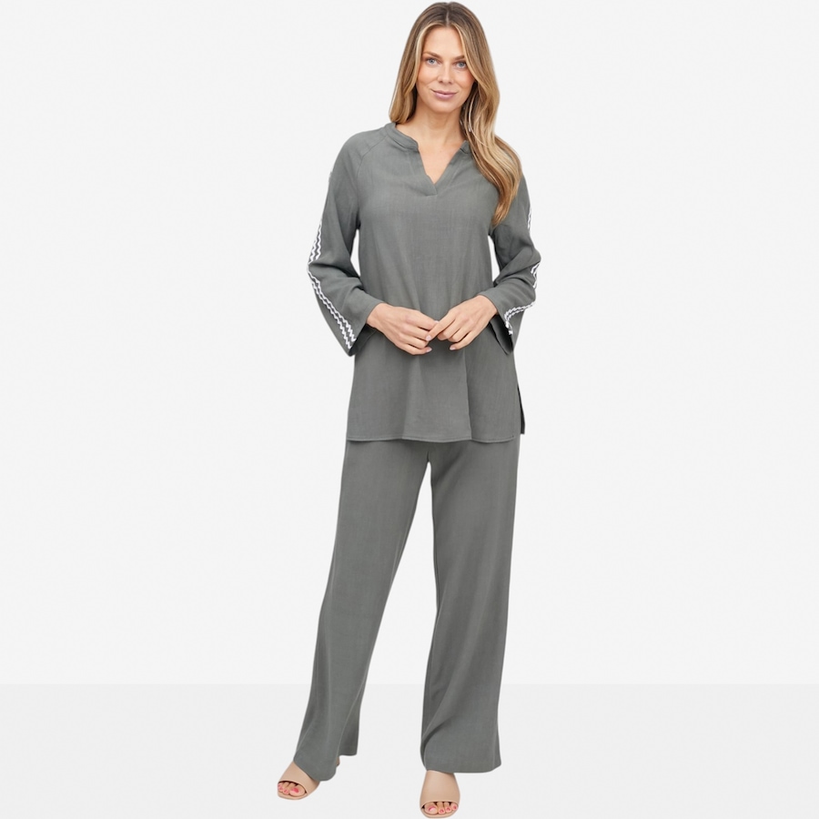 Image 121896_ALTMORE1.jpg, Product 121-896 / Price $59.88, Carrie-O Linen Blend Tunic with Rick Rack Trim from Carrie O on TSC.ca's Fashion department