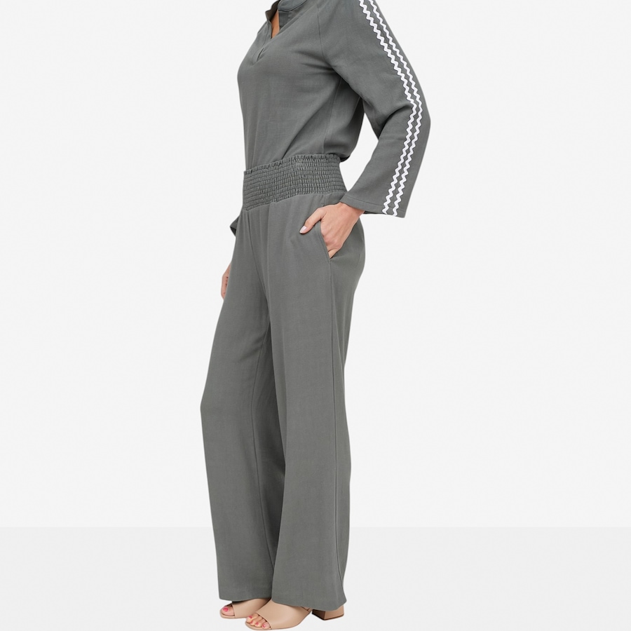 Image 121897_ALTMORE2.jpg, Product 121-897 / Price $59.88, Carrie-O Linen Blend Wide Leg Pant with Smocked Waist Detail from Carrie O on TSC.ca's Fashion department
