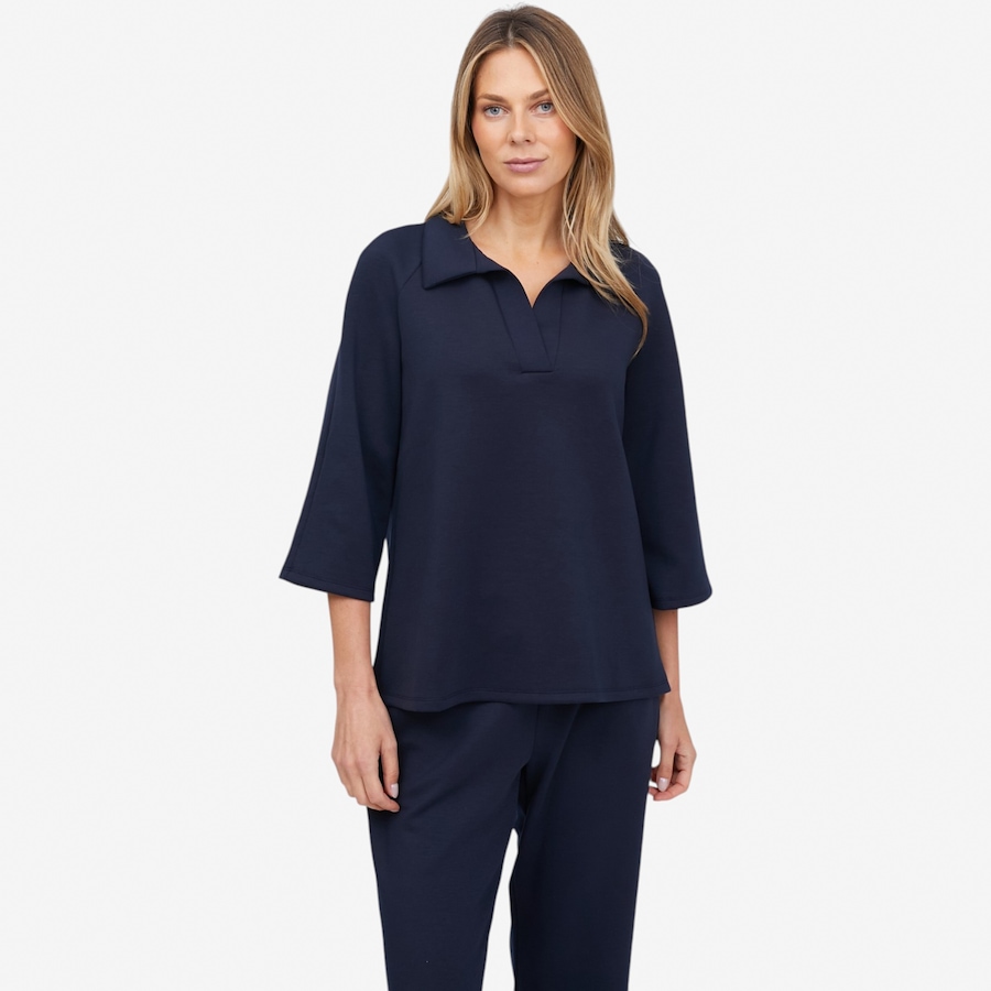 Image 121900_NVY.jpg, Product 121-900 / Price $89.99, Carrie O Super Soft Luxe Scuba Phoebe Top from Carrie O on TSC.ca's Fashion department