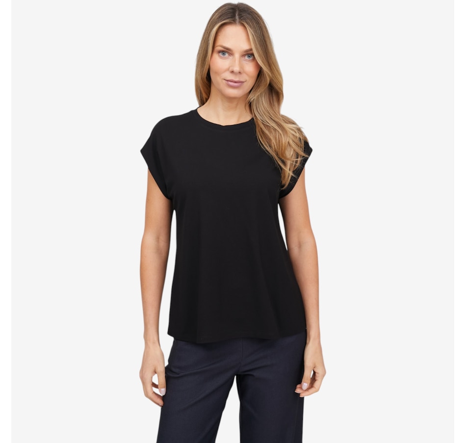 Image 121902_BLK.jpg, Product 121-902 / Price $44.99, Carrie O Essential Ultra Soft Jersey Kylie Top from Carrie O on TSC.ca's Fashion department