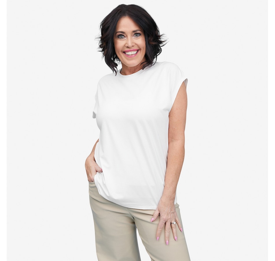 Image 121902_IVR.jpg, Product 121-902 / Price $44.99, Carrie O Essential Ultra Soft Jersey Kylie Top from Carrie O on TSC.ca's Fashion department