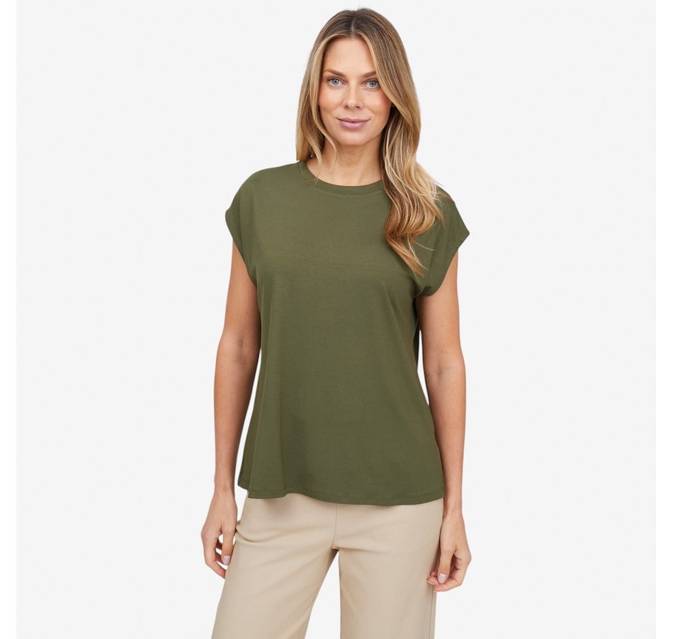 Image 121902_OLI.jpg, Product 121-902 / Price $44.99, Carrie O Essential Ultra Soft Jersey Kylie Top from Carrie O on TSC.ca's Fashion department