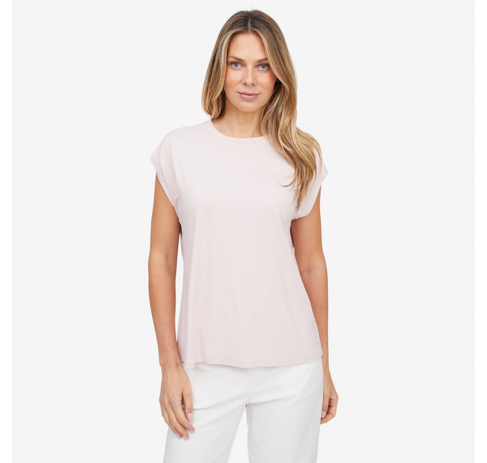 Image 121902_PNK.jpg, Product 121-902 / Price $44.99, Carrie O Essential Ultra Soft Jersey Kylie Top from Carrie O on TSC.ca's Fashion department