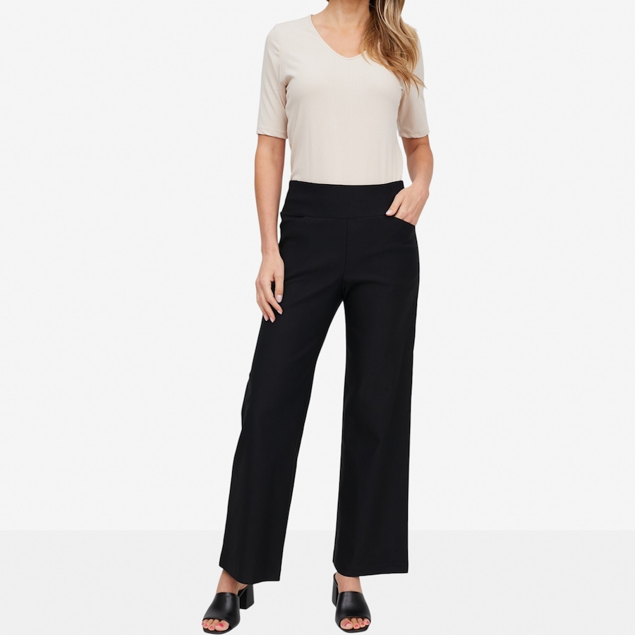 Image 121903_BLK.jpg, Product 121-903 / Price $89.99, Carrie O Super Stretch Wide Leg Pant Pull-On Style with Pockets from Carrie O on TSC.ca's Fashion department