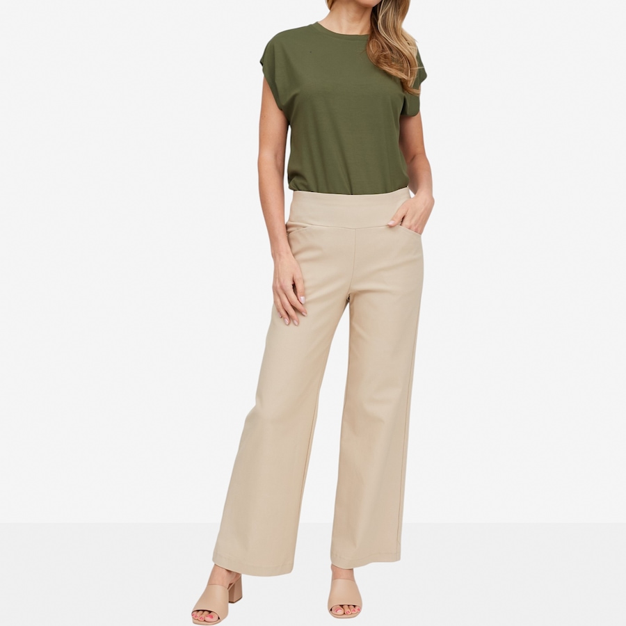 Image 121903_SAN.jpg, Product 121-903 / Price $89.99, Carrie O Super Stretch Wide Leg Pant Pull-On Style with Pockets from Carrie O on TSC.ca's Fashion department