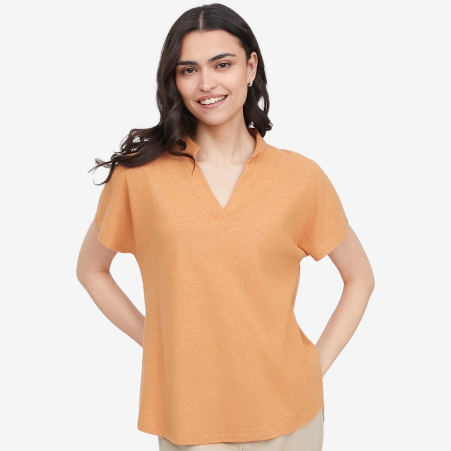Image 121950_CRE.jpg, Product 121-950 / Price $59.88, Legacy Hemp Linen Jersey V-Neck Top from Legacy on TSC.ca's Fashion department