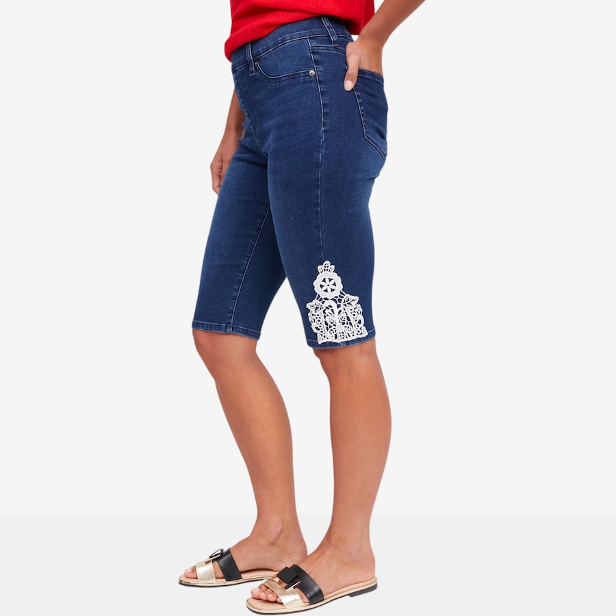 Image 121957_ALTMORE1.jpg, Product 121-957 / Price $59.88, Diane Gilman Lace Detail Pull-On Bermuda Shorts from DG2 by Diane Gilman on TSC.ca's Fashion department