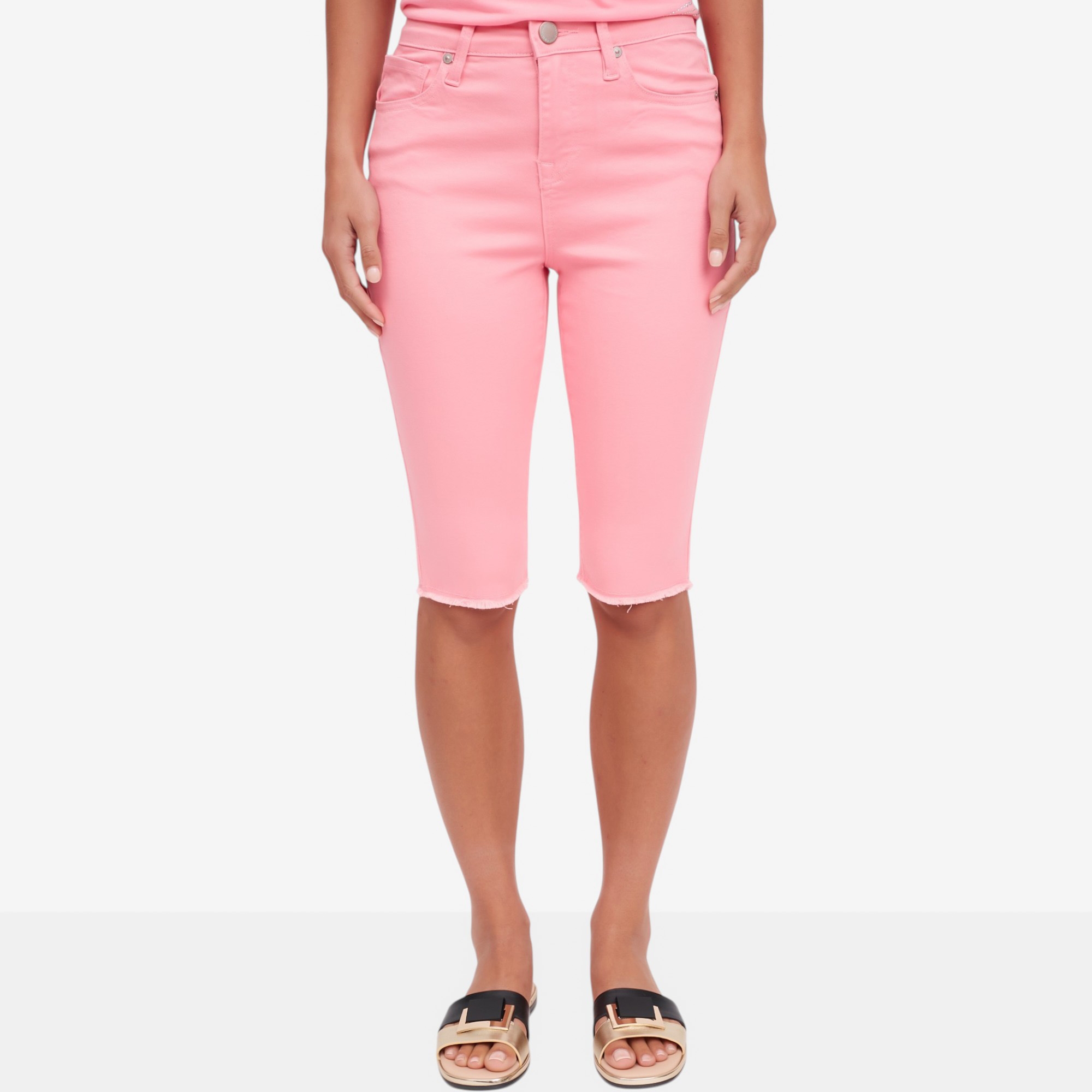 Diane Gilman Legacy Stretch Fray Hem Bermuda Shorts - TSC.ca