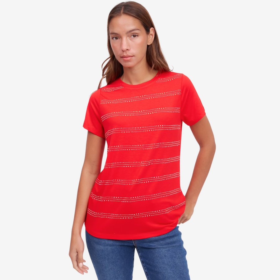 Image 121959_RED.jpg, Product 121-959 / Price $24.33, Diane Gilman Crew Neck Embellished Tee from DG2 by Diane Gilman on TSC.ca's Fashion department