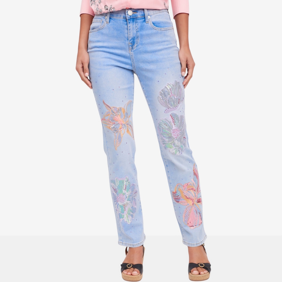 Image 121972_CHA.jpg, Product 121-972 / Price $44.33, Diane Gilman Sequin Embellished Baby Bootcut Jeans from DG2 by Diane Gilman on TSC.ca's Fashion department