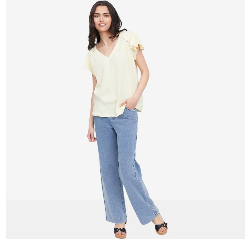 Image 121973_ALTMORE4.jpg, Product 121-973 / Price $94.99, Diane Gilman Pull-On Five Pocket Wide Leg Jean from DG2 by Diane Gilman on TSC.ca's Fashion department