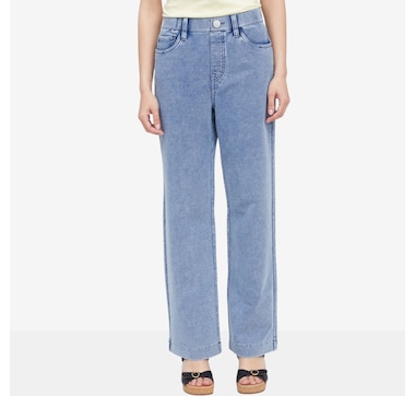 Diane Gilman Pull-On Five Pocket Wide Leg Jean