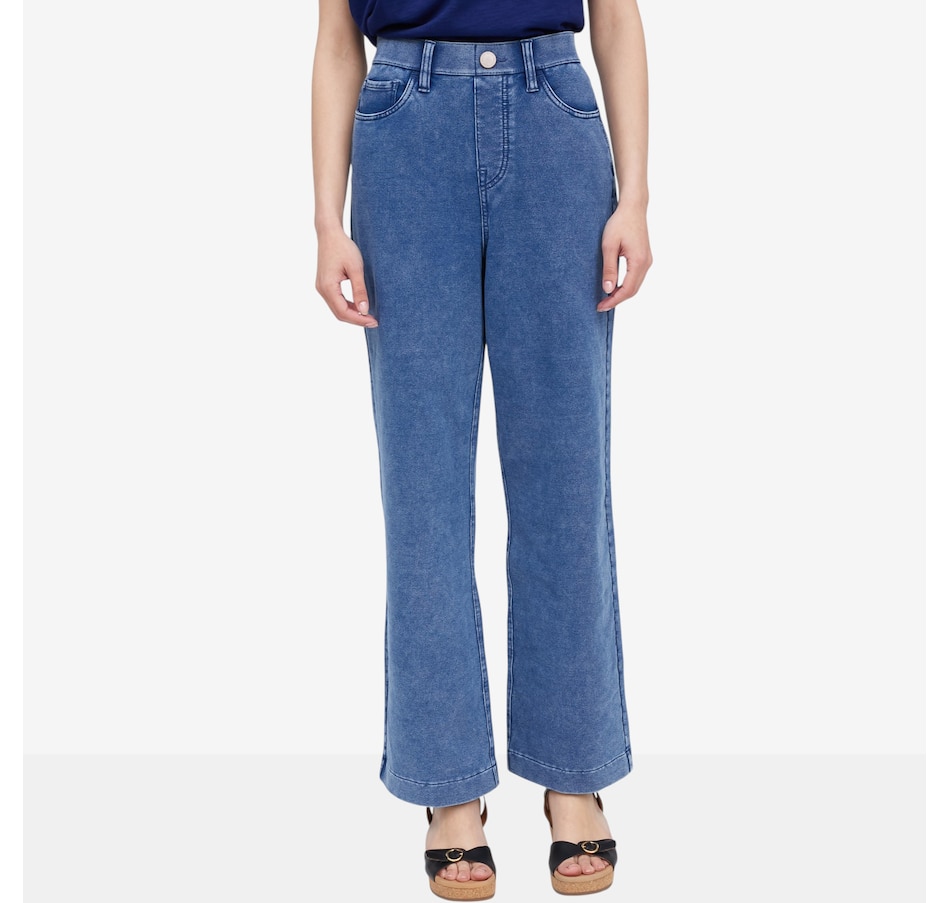 Image 121973_MDTNE.jpg, Product 121-973 / Price $94.99, Diane Gilman Pull-On Five Pocket Wide Leg Jean from DG2 by Diane Gilman on TSC.ca's Fashion department