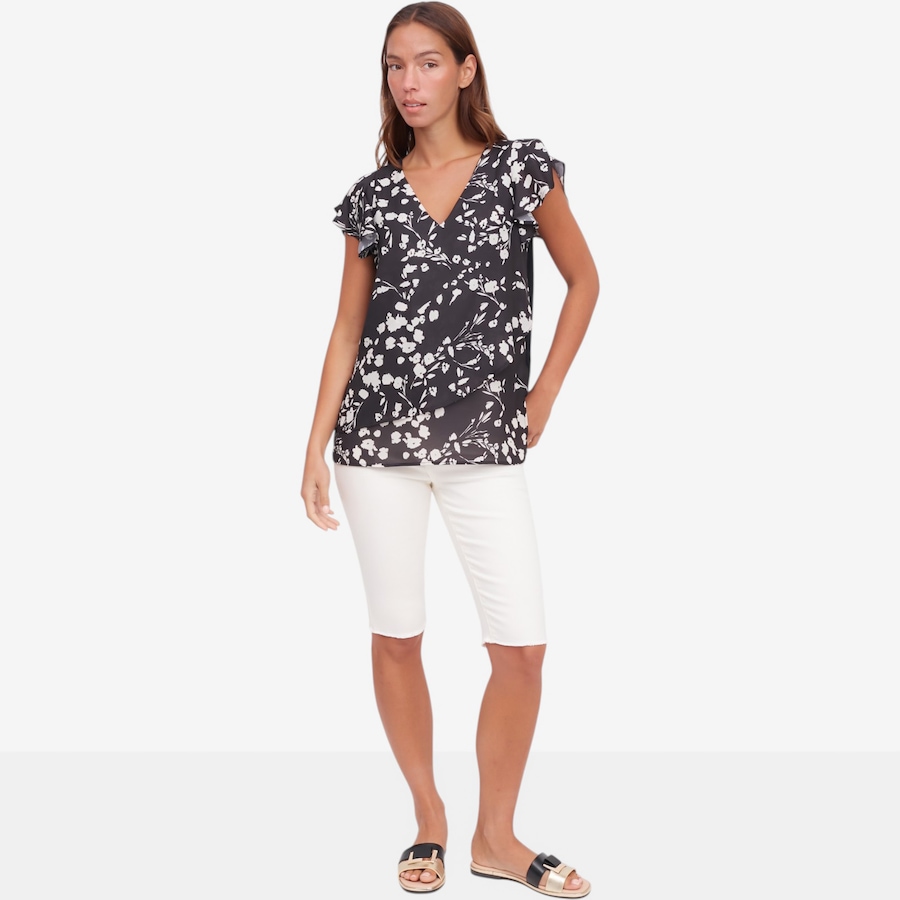 Image 121974_ALTMORE4.jpg, Product 121-974 / Price $29.88, Diane Gilman Flutter Sleeve Asymmetric Easy Top from DG2 by Diane Gilman on TSC.ca's Fashion department