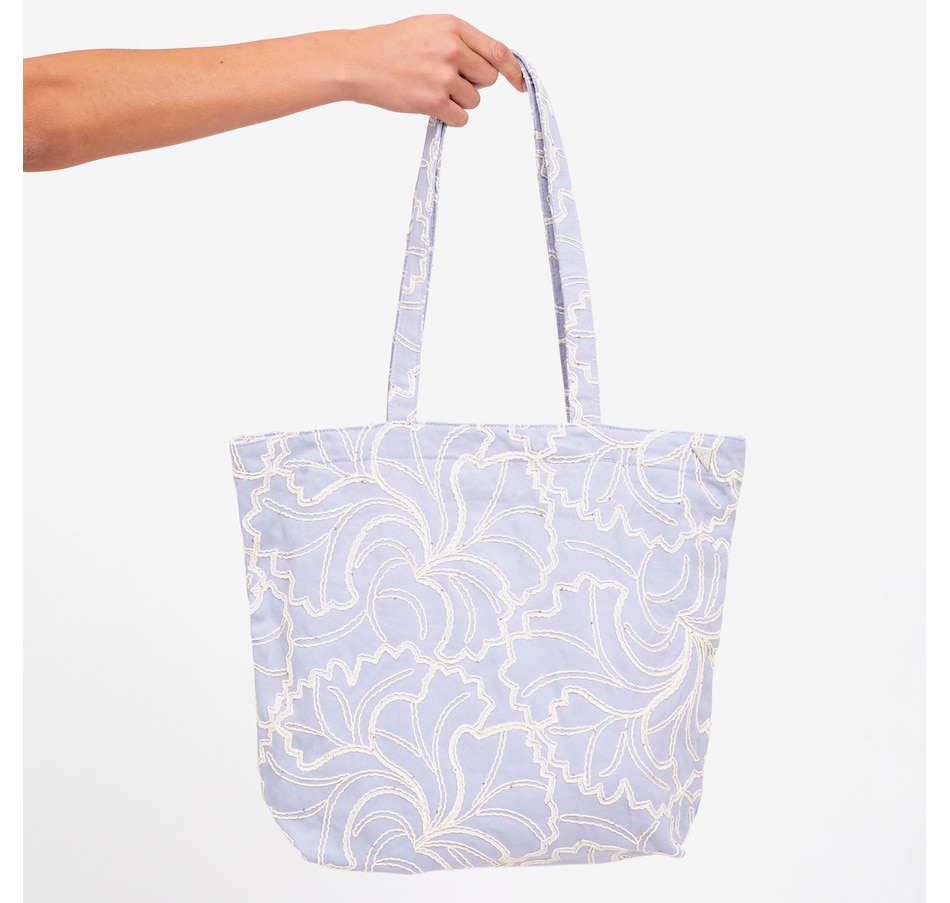 Image 121976_SKY.jpg, Product 121-976 / Price $69.99, Diane Gilman Cord and Sequin Embroidered Tote from DG2 by Diane Gilman on TSC.ca's Fashion department
