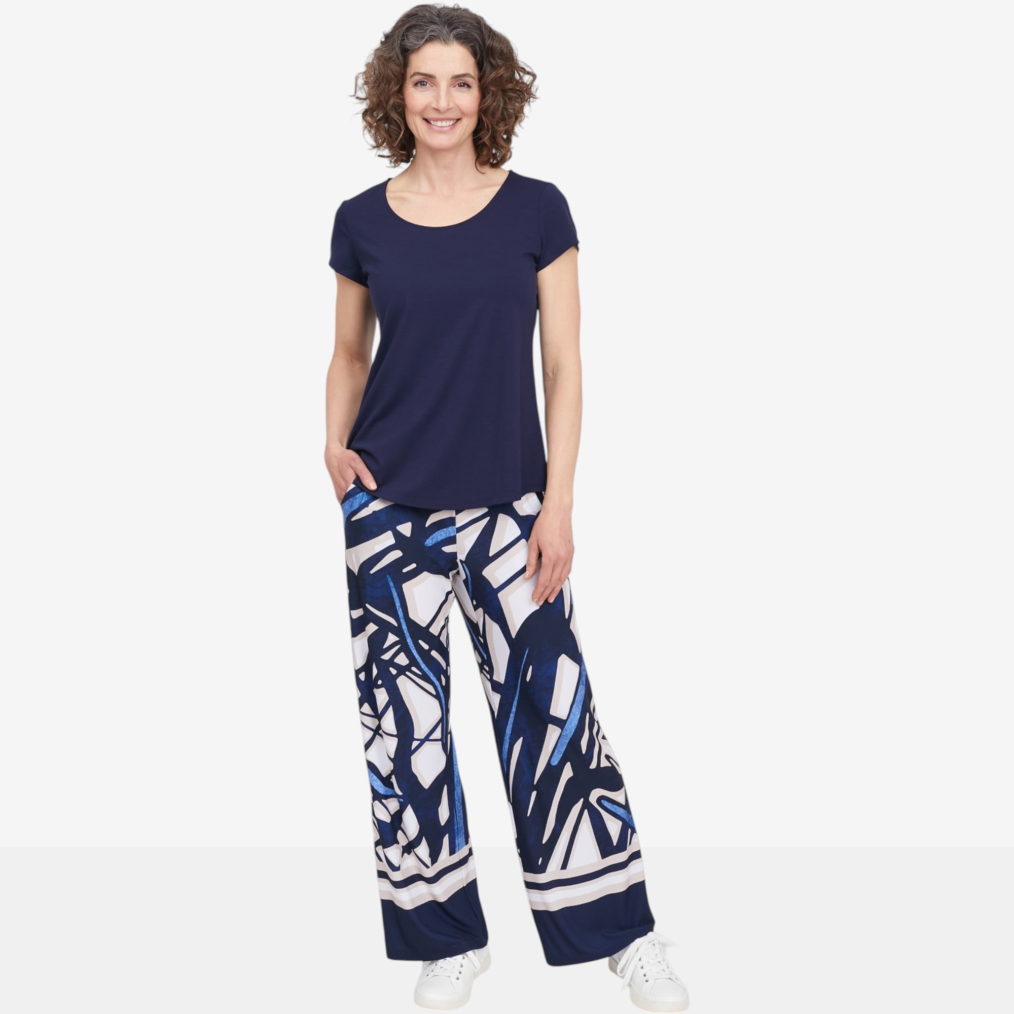 Mr. Max Printed Brazil Knit Wide Leg Pant - TSC.ca