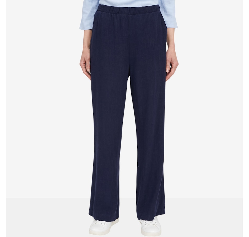 Image 121989_NVY.jpg, Product 121-989 / Price $89.99, Mr. Max Magic Linen Wide Leg Pant from Mr. Max on TSC.ca's Fashion department