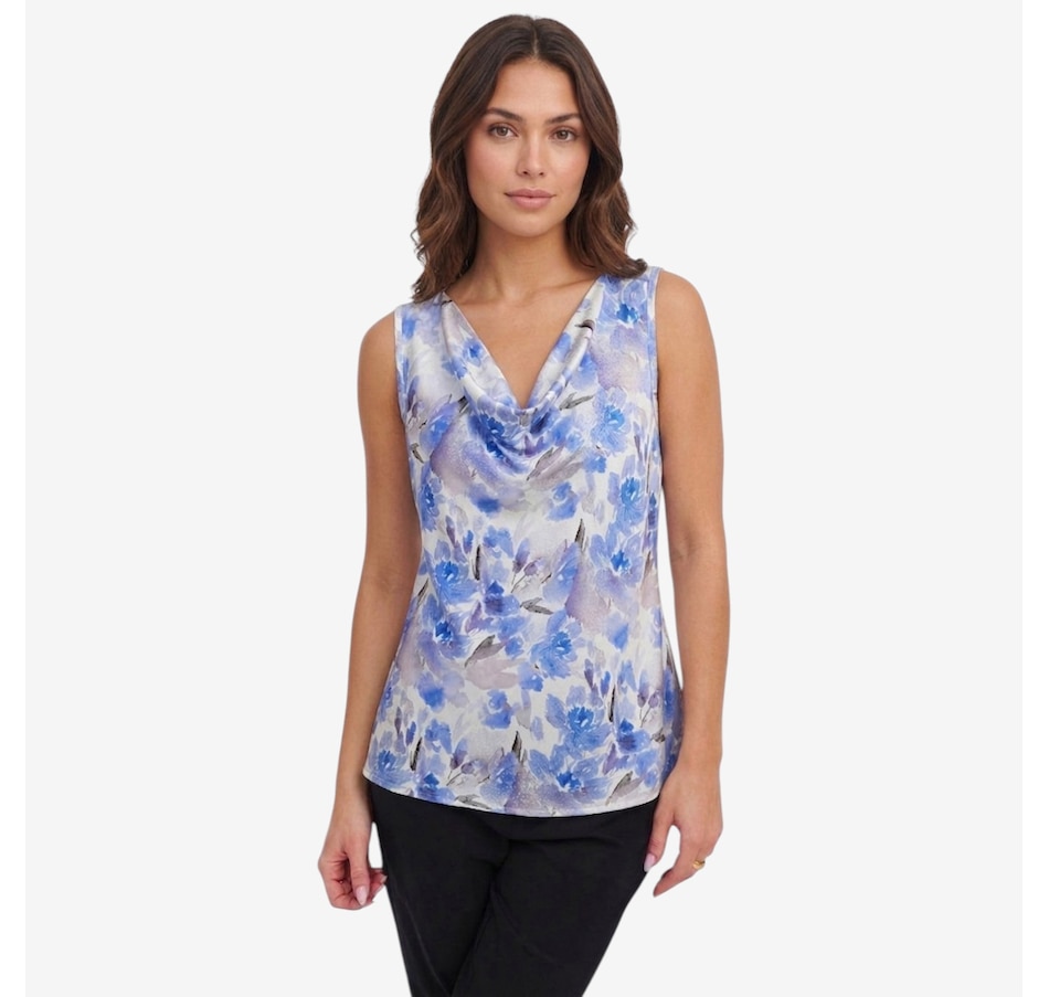 Image 122002_BLMU.jpg, Product 122-002 / Price $59.99, Mr. Max Armani Jacquard Sleeveless Drape Neck Top from Mr. Max on TSC.ca's Fashion department