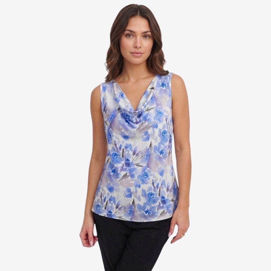 Image 122002_BLMU.jpg, Product 122-002 / Price $39.88, Mr. Max Armani Jacquard Sleeveless Drape Neck Top from Mr. Max on TSC.ca's Fashion department