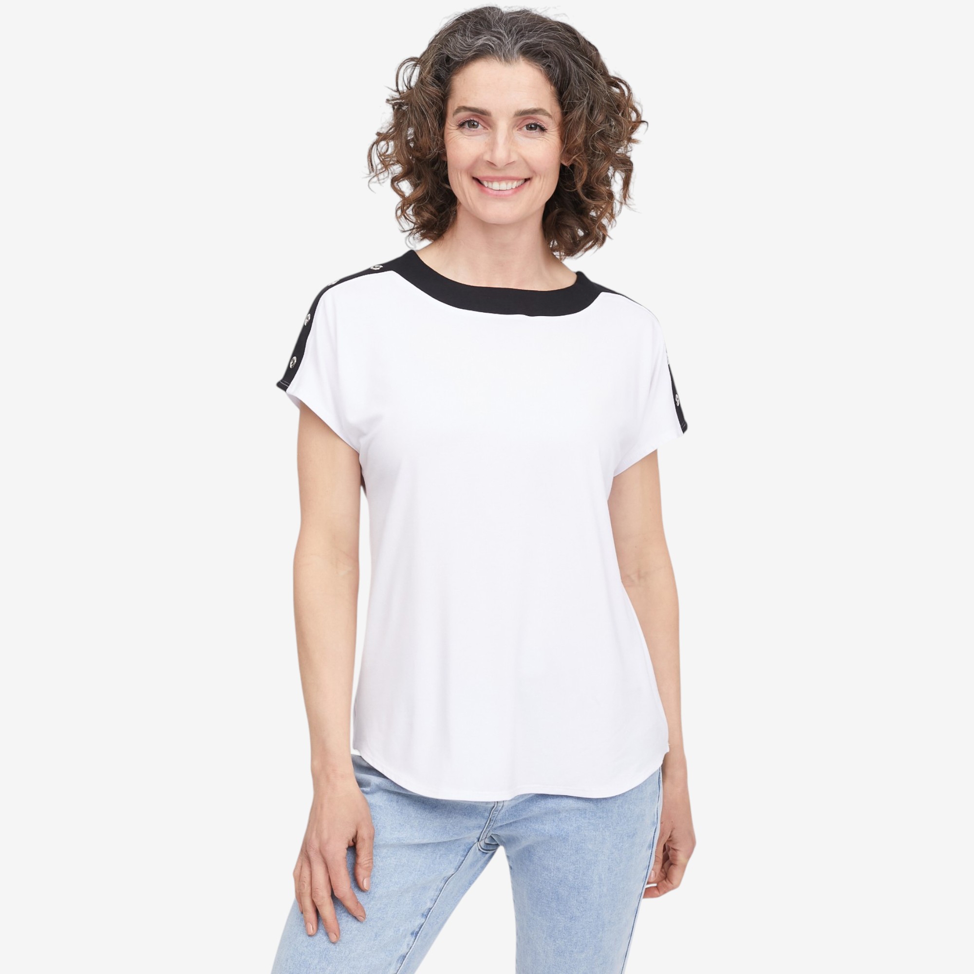 Mr. Max Bamboo Jersey Top with Eyelet Detail - TSC.ca