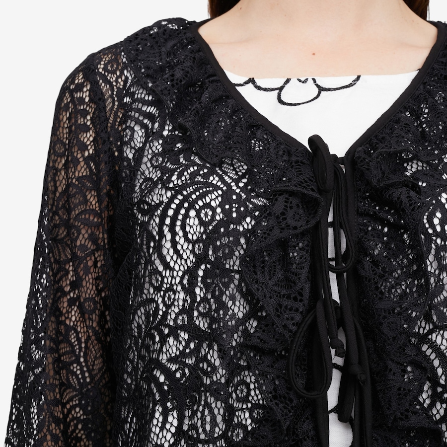 Image 122011_ALTMORE1.jpg, Product 122-011 / Price $44.88, Mr. Max Voila Lace Ruffle Cardigan from Mr. Max on TSC.ca's Fashion department