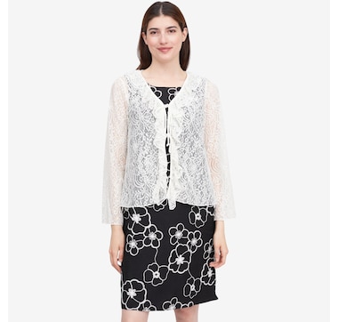Mr. Max Voila Lace Ruffle Cardigan
