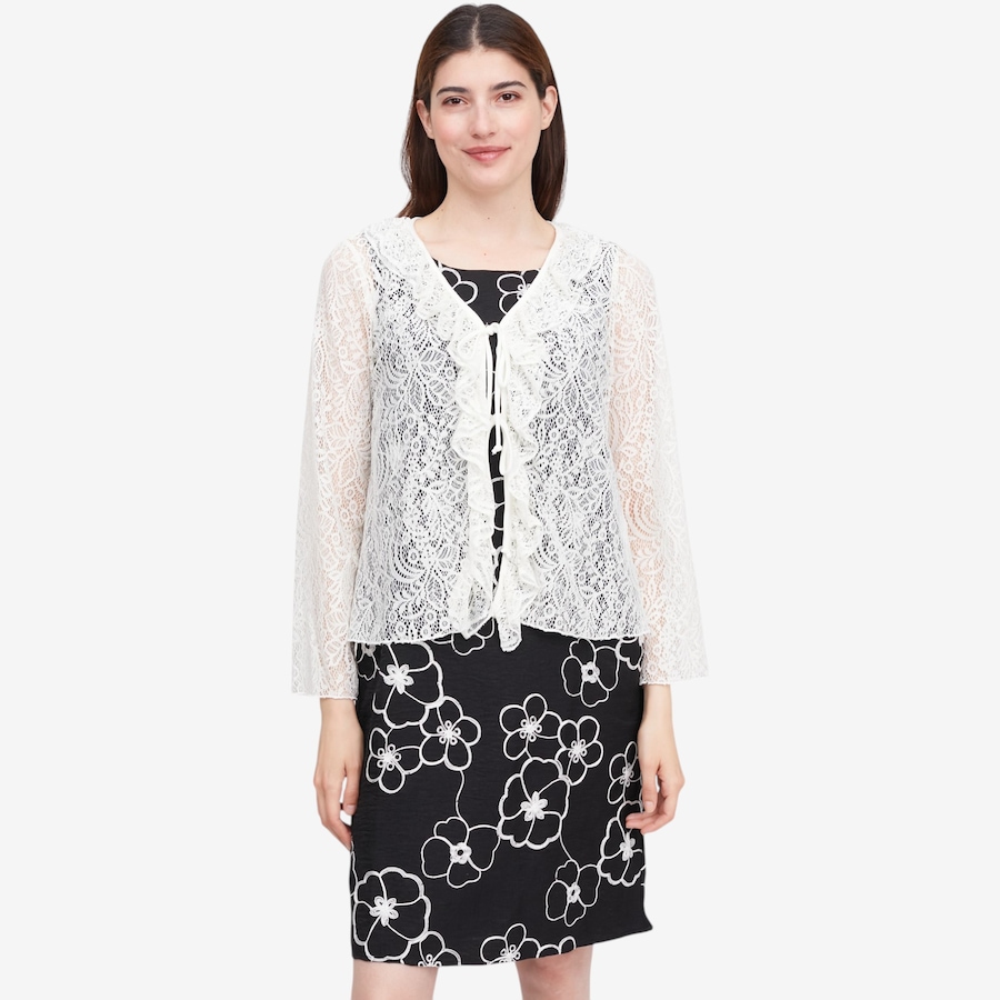 Image 122011_IVR.jpg, Product 122-011 / Price $44.88, Mr. Max Voila Lace Ruffle Cardigan from Mr. Max on TSC.ca's Fashion department