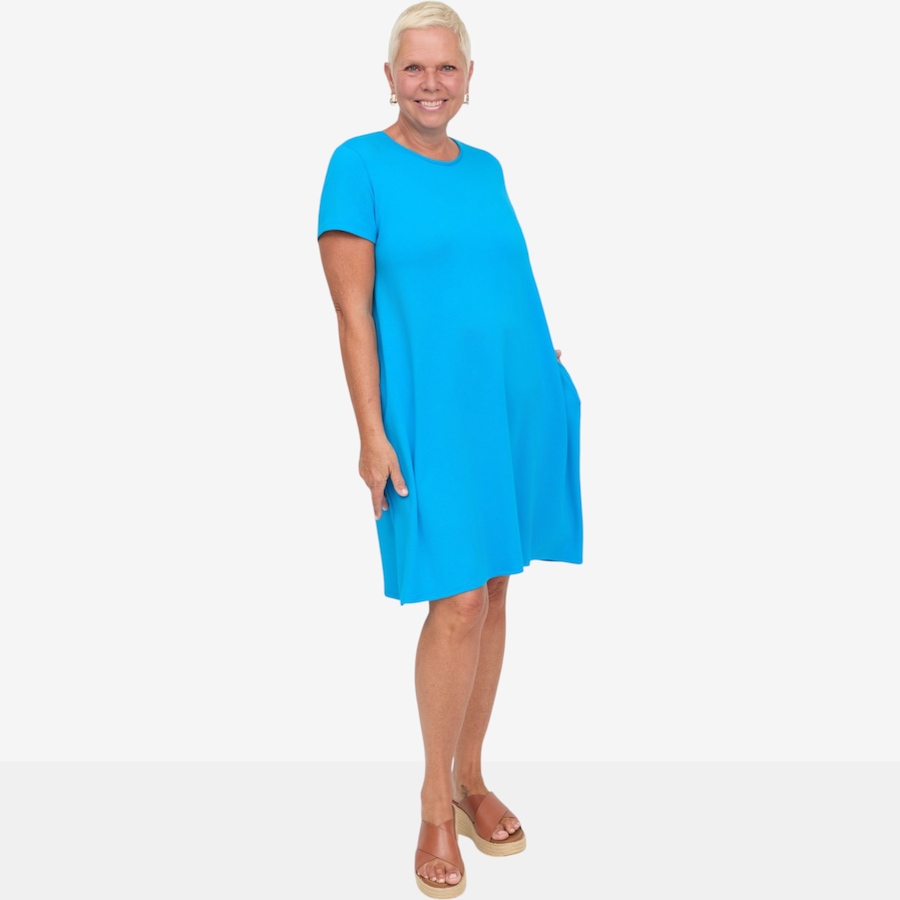 Image 122016_AQA.jpg, Product 122-016 / Price $49.88, Carrie O Bamboo Cotton Knit Los Cabos Summer Dress with Pockets from Carrie O on TSC.ca's Fashion department