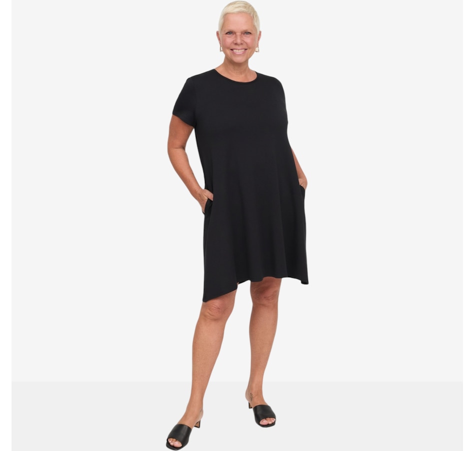 Image 122016_BLK.jpg, Product 122-016 / Price $79.99, Carrie O Bamboo Cotton Knit Los Cabos Summer Dress with Pockets from Carrie O on TSC.ca's Fashion department