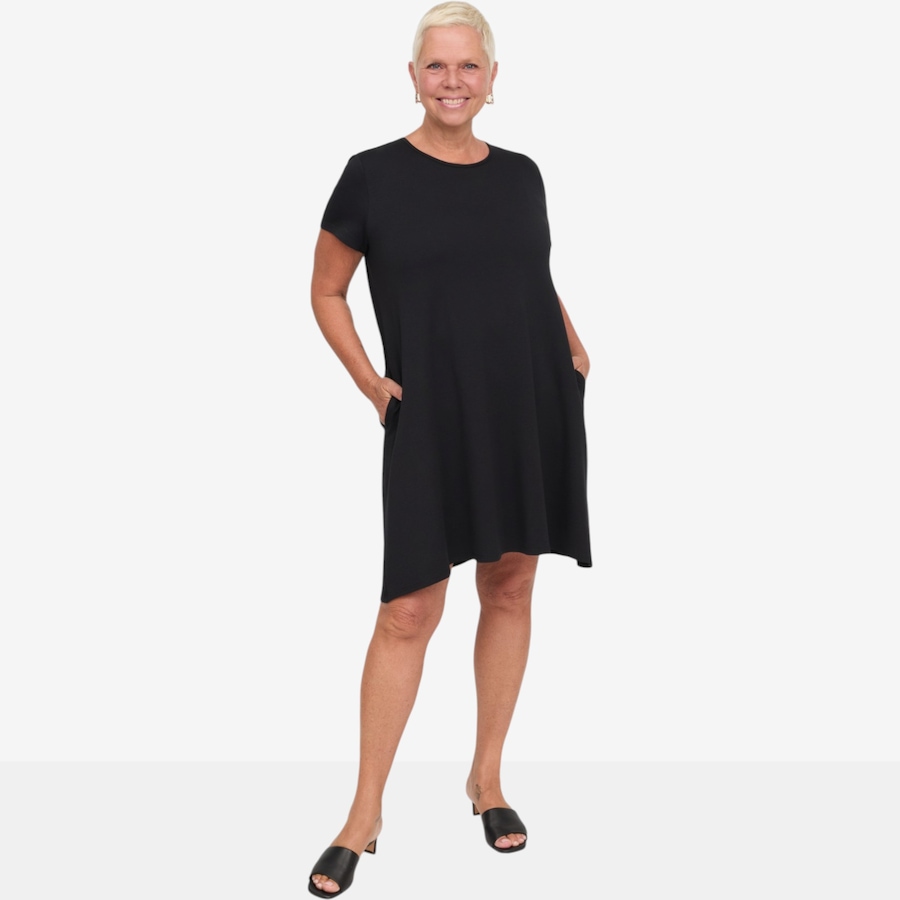 Image 122016_BLK.jpg, Product 122-016 / Price $49.88, Carrie O Bamboo Cotton Knit Los Cabos Summer Dress with Pockets from Carrie O on TSC.ca's Fashion department