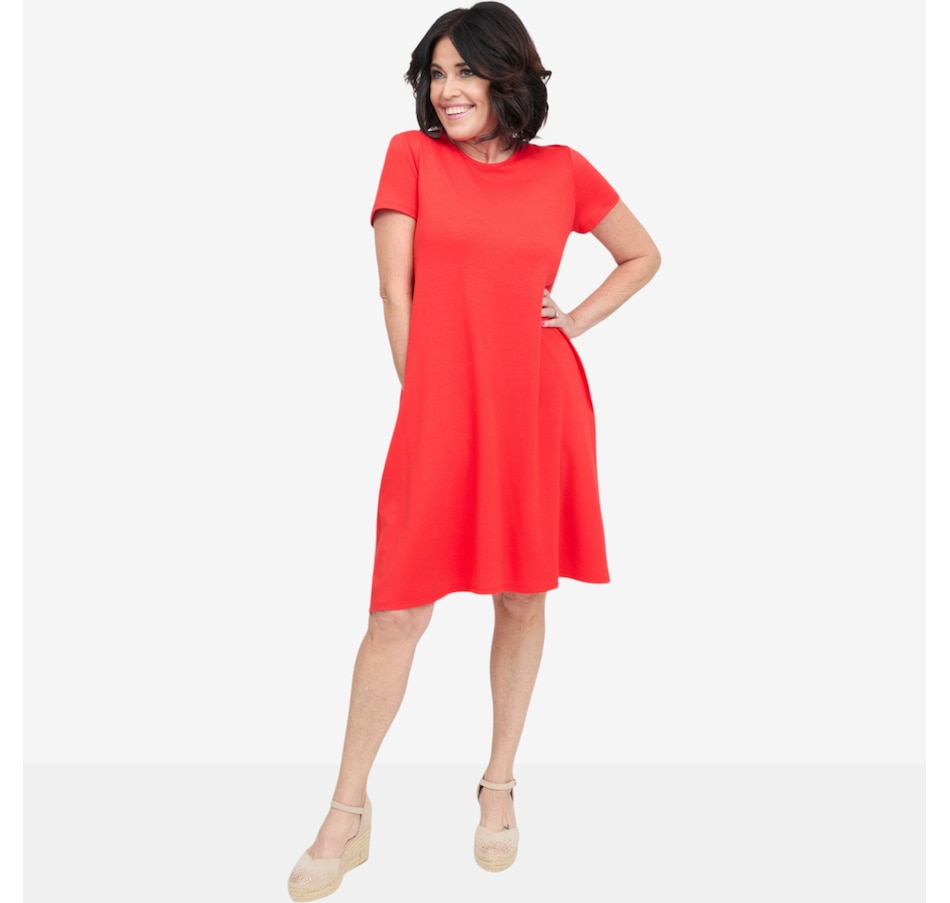 Image 122016_LAVRD.jpg, Product 122-016 / Price $79.99, Carrie O Bamboo Cotton Knit Los Cabos Summer Dress with Pockets from Carrie O on TSC.ca's Fashion department