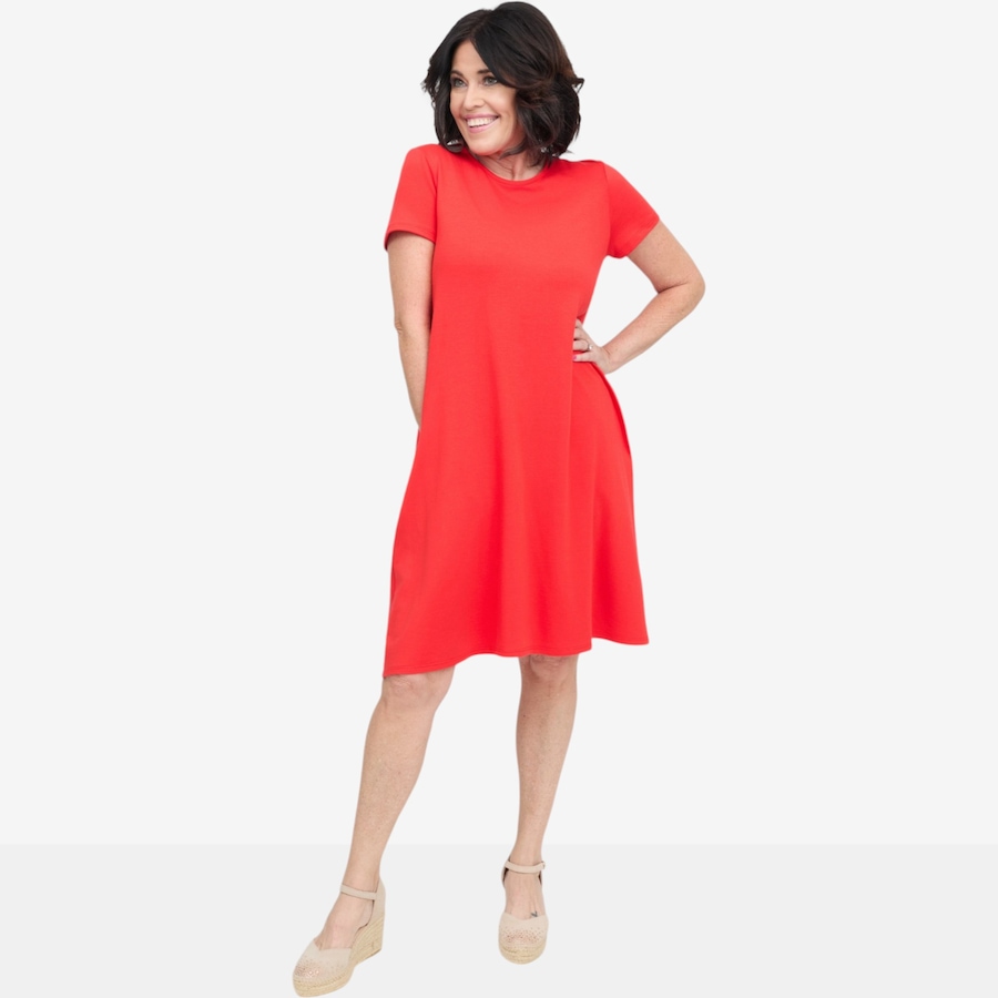 Image 122016_LAVRD.jpg, Product 122-016 / Price $49.88, Carrie O Bamboo Cotton Knit Los Cabos Summer Dress with Pockets from Carrie O on TSC.ca's Fashion department