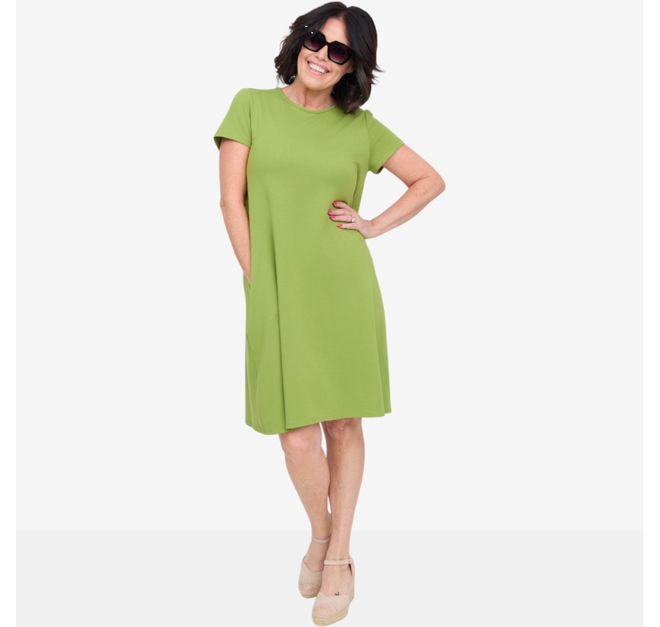 Image 122016_PIO.jpg, Product 122-016 / Price $79.99, Carrie O Bamboo Cotton Knit Los Cabos Summer Dress with Pockets from Carrie O on TSC.ca's Fashion department