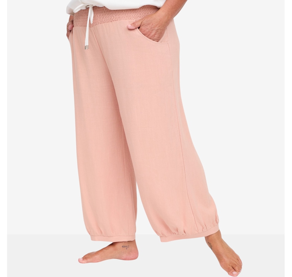 Image 122021_ALTMORE2.jpg, Product 122-021 / Price $99.99, Carrie O Linen Blend Pant with Waistband Detail from Carrie O on TSC.ca's Fashion department