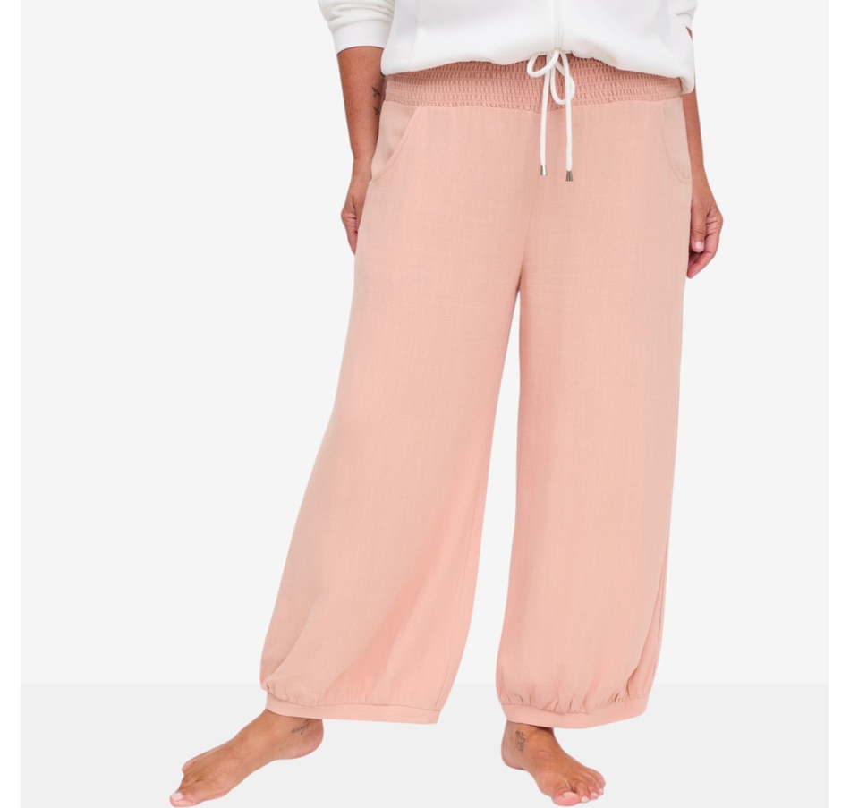 Image 122021_BUH.jpg, Product 122-021 / Price $99.99, Carrie O Linen Blend Pant with Waistband Detail from Carrie O on TSC.ca's Fashion department