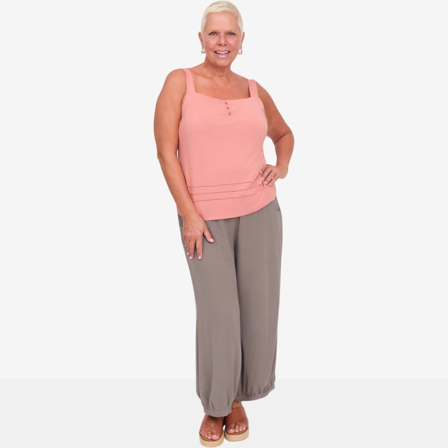 Image 122023_ALTMORE4.jpg, Product 122-023 / Price $79.99, Carrie O Luxe Bamboo Jersey Sleeveless Top with Button Detail from Carrie O on TSC.ca's Fashion department